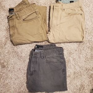 3 Weatherproof Mens Khaki Pants / Jeans 36x32